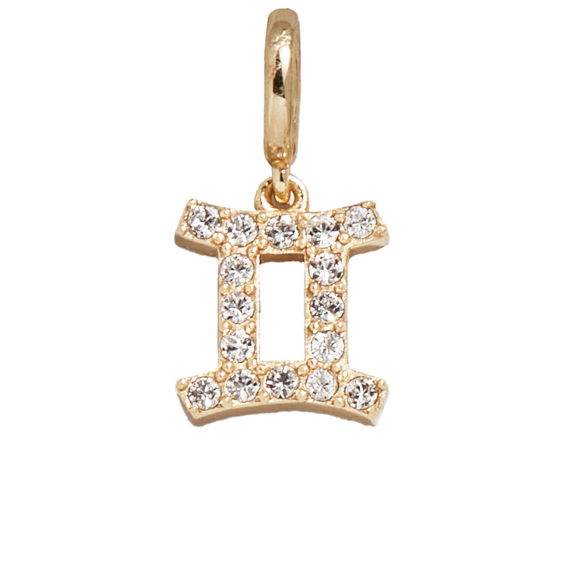 Pavé Zodiac Symbol Cluster Charm - Gemini