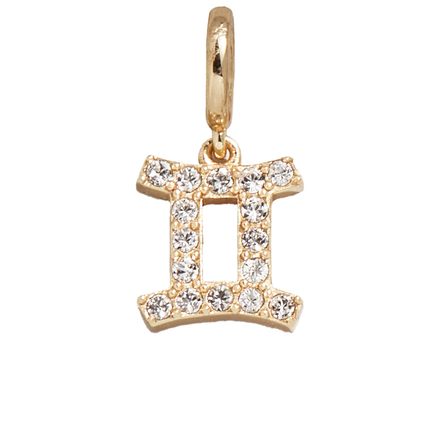 Pavé Zodiac Symbol Cluster Charm - Gemini