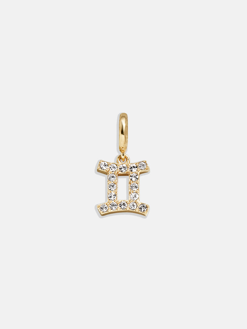 Pavé Zodiac Symbol Cluster Charm - Gemini