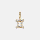 Pavé Zodiac Symbol Cluster Charm - Gemini