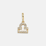 Pavé Zodiac Symbol Cluster Charm - Libra
