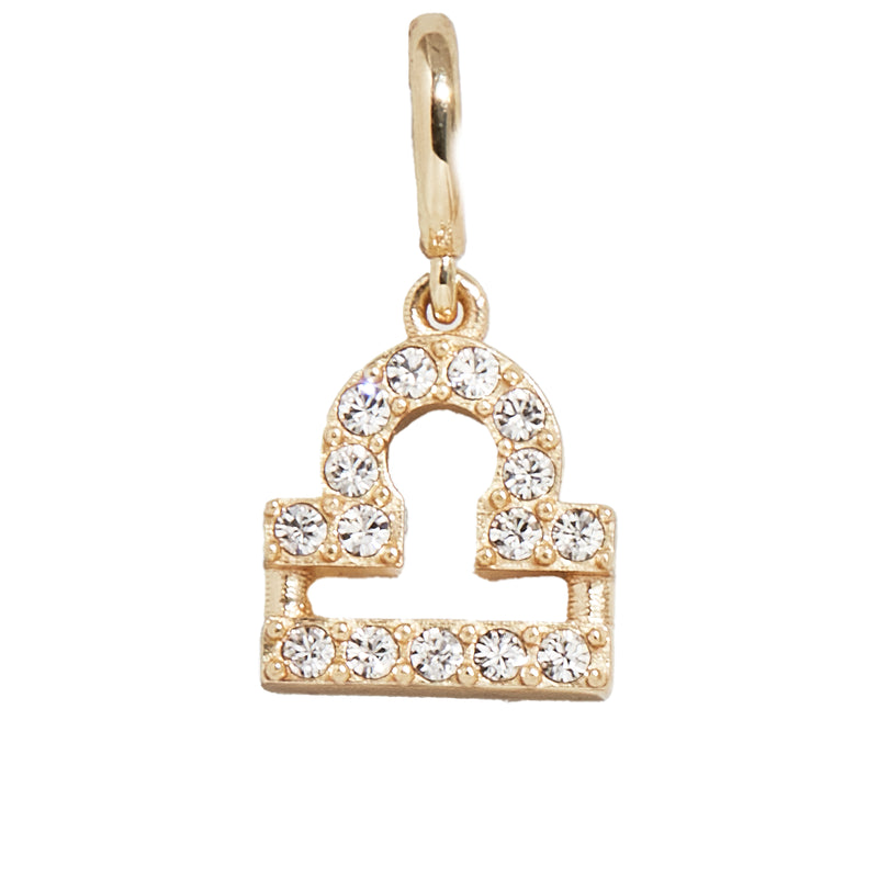 Pavé Zodiac Symbol Cluster Charm - Libra