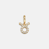 Pavé Zodiac Symbol Cluster Charm - Taurus