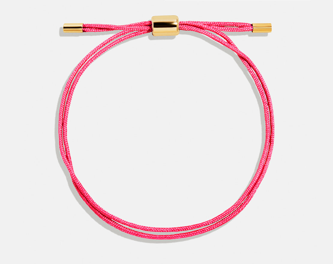 Custom Cord Bracelet - Hot Pink