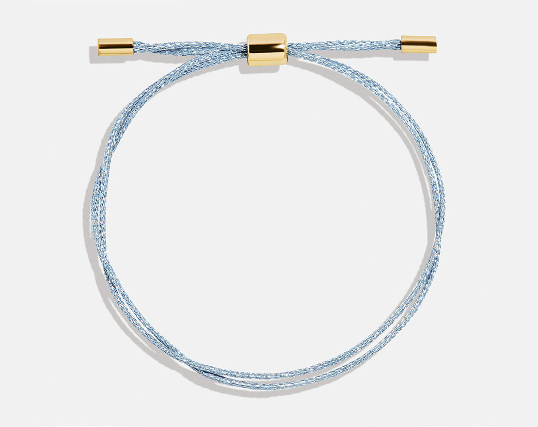 Custom Cord Bracelet - Light Blue