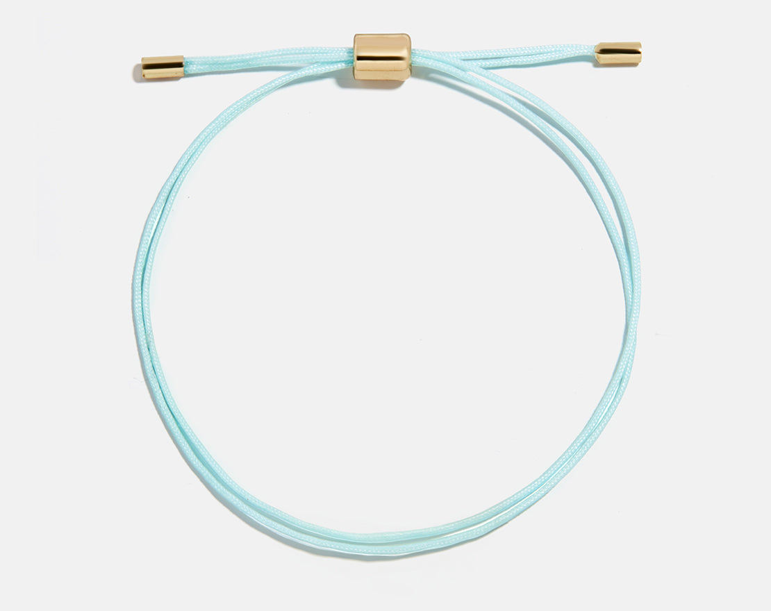 Custom Cord Bracelet - Neon Blue