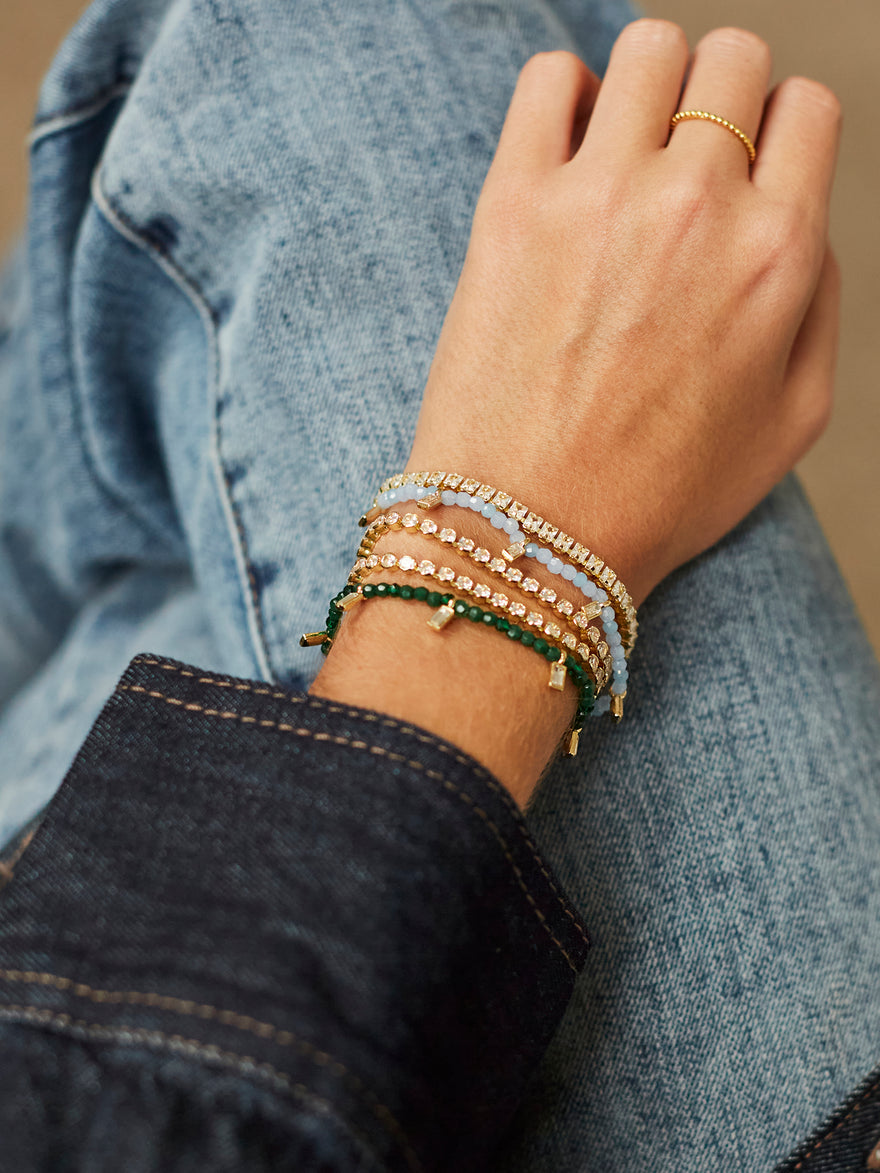 Brooke Tennis Bracelet - Square Stone