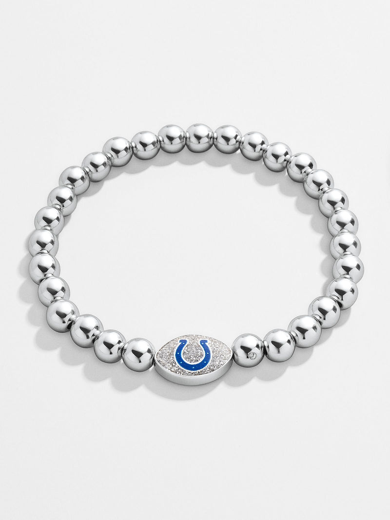 BaubleBar Indianapolis Colts NFL Silver Pisa Bracelet - Indianapolis Colts - NFL beaded stretch bracelet