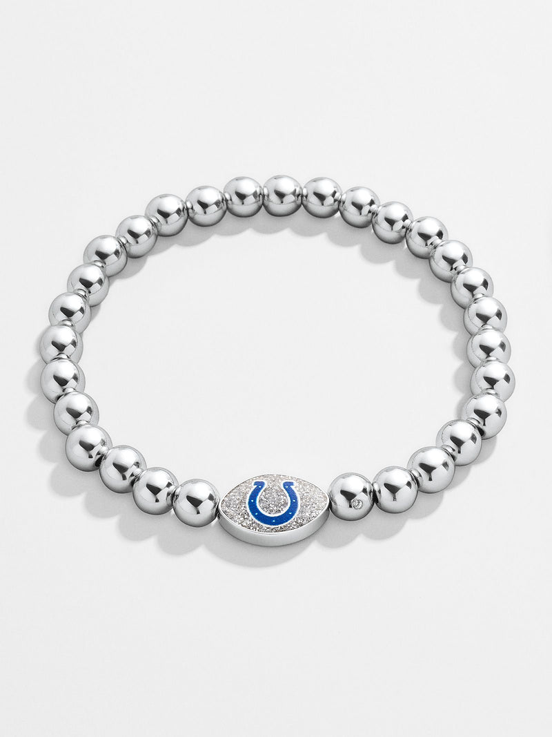 BaubleBar Indianapolis Colts NFL Silver Pisa Bracelet - Indianapolis Colts - 
    NFL beaded stretch bracelet
  
