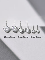 BaubleBar Fallon 18K Sterling Silver Earring Set - Silver - 
    Set of three cubic zirconia earrings
  
