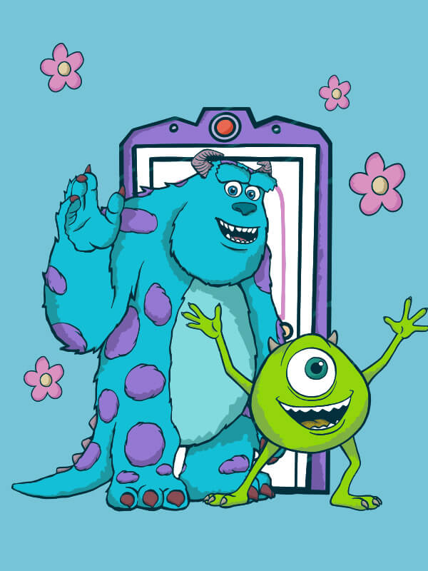 001 monsters inc Pixar Blue Baby Boy Swaddle