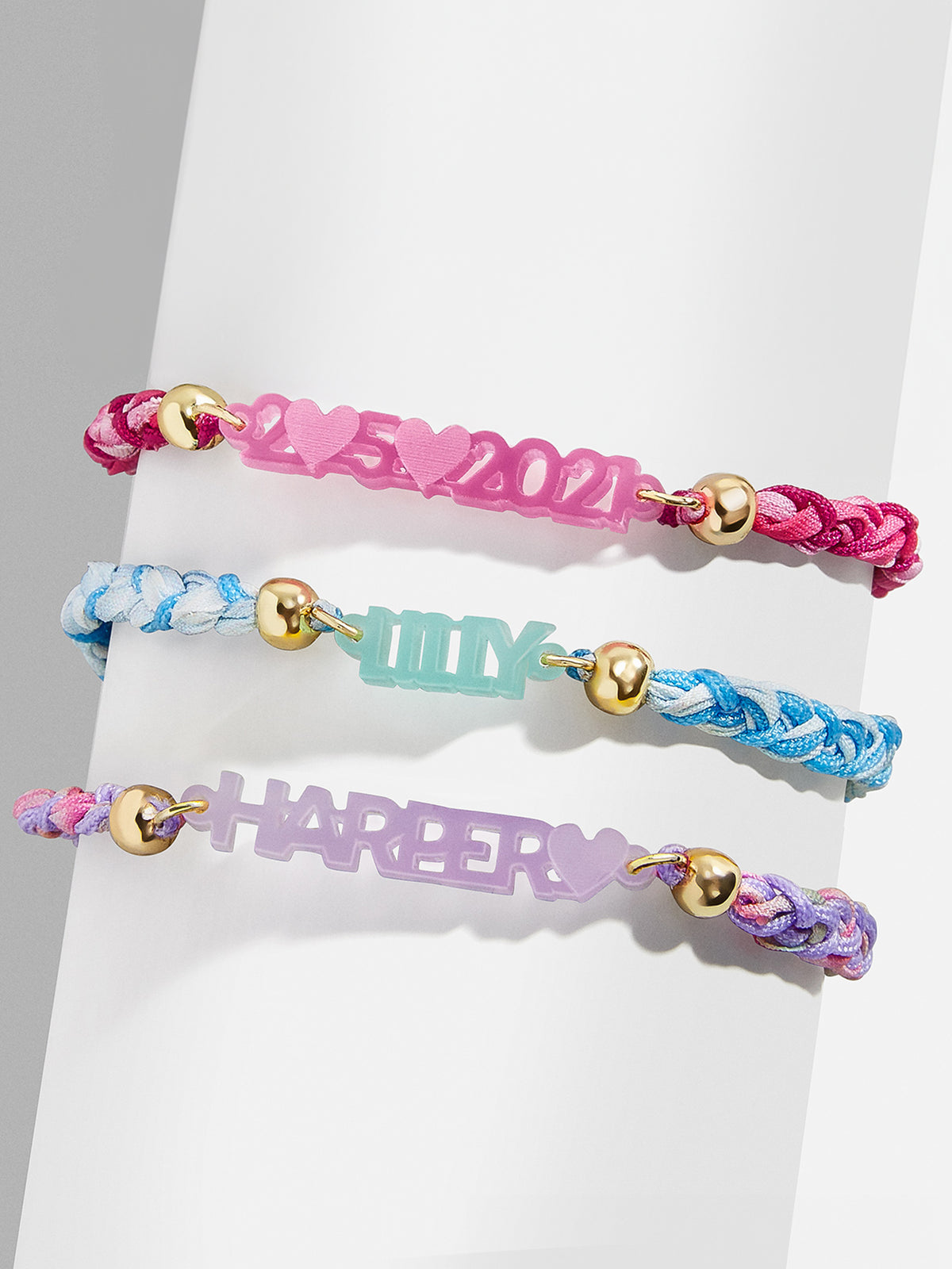 Kids' Custom Acrylic Nameplate Bracelet - Translucent Purple