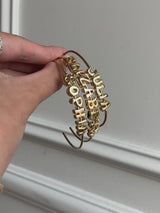 BaubleBar Bubble Letter Custom Cuff Bracelet - Gold - 
    Gold name adjustable bracelet
  

