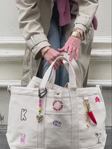 BaubleBar Light Denim - 
    Hand select 5 icons to personalize your tote
  
