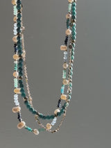 BaubleBar Rowan Semi-Precious Layered Necklace - Gold/Blue - 
    3-in-1 turquoise necklaces
  
