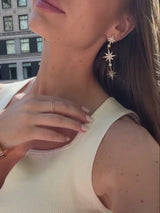 BaubleBar Venus Celestial Statement Earrings - Gold/Pavé - 
    Gold star earrings 
  
