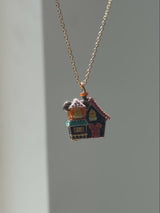BaubleBar Disney Haunted House Halloween Pendant Necklace - All Hallows' Hue - 
    Gold chain with a 3D Halloween charm 
  
