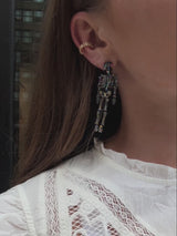 BaubleBar Drop Dead Hottie Earrings - Black/Multi - 
    Statement skeleton Halloween earrings 
  
