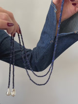 BaubleBar Semi-Precious Pearl Wrap Necklace - Tiger's Eye - 
    Beaded necklace with baroque pearls
  
