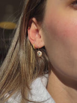 BaubleBar Fallon 14K Gold Semi-Precious Earrings - Rose Quartz - 
    Drop crystal earrings 
  
