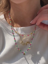 BaubleBar Rowan Semi-Precious Custom Layered Necklace - St. Tropez - 
    Multicolored layered necklace set 
  
