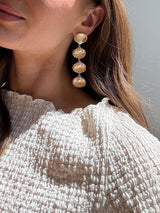 BaubleBar Calypso Seashell Earrings - Gold/Pearl - 
    Gold statement earrings with pearls
  
