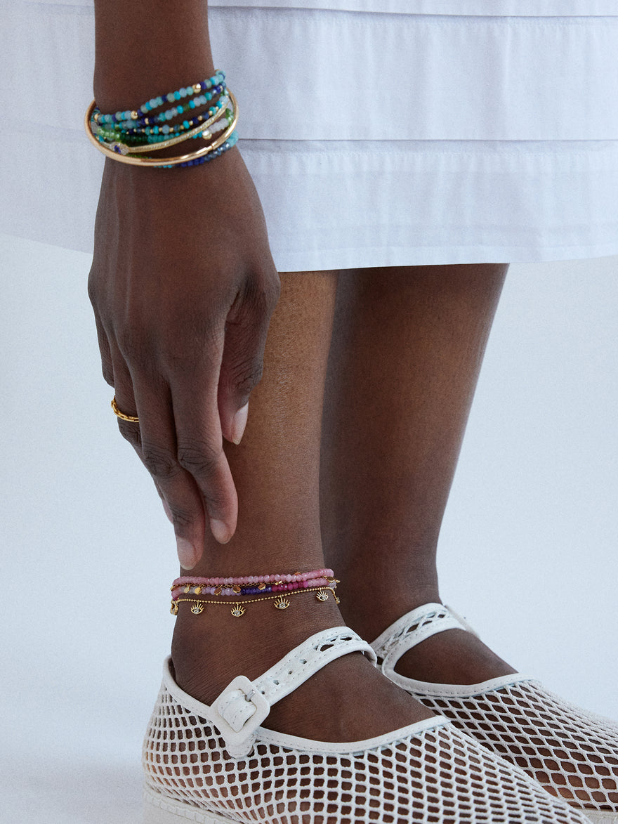 Darcy Anklet Set - Pink
