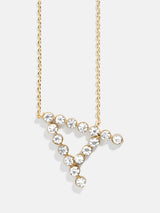BaubleBar A - Oversized crystal letter pendant necklace