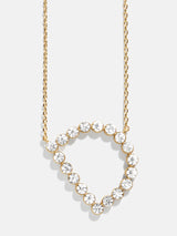 BaubleBar D - Oversized crystal letter pendant necklace