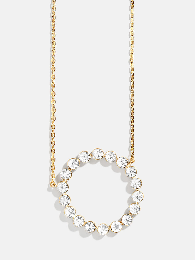 BaubleBar O - Oversized crystal letter pendant necklace