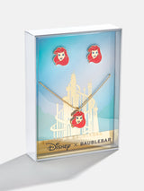 BaubleBar Disney Princess Kids' Jewelry Set - Ariel - Disney Princess clip-on earrings and necklace
