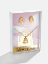 BaubleBar Disney Princess Kids' Jewelry Set - Sleeping Beauty - Disney Princess clip-on earrings and necklace