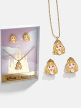 BaubleBar Disney Princess Kids' Jewelry Set - Sleeping Beauty - Disney Princess clip-on earrings and necklace