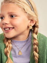 BaubleBar Disney Princess Kids' Jewelry Set - Sleeping Beauty - Disney Princess clip-on earrings and necklace
