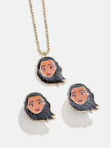 BaubleBar Disney Moana Kids' Jewelry Set - Gold - 
    Set of one Moana necklace and earrings
  
