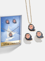 BaubleBar Moana Disney Princess Kids' Jewelry Set - Disney Princess clip-on earrings and necklace