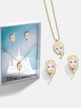 BaubleBar Disney Princess Kids' Jewelry Set - Elsa - Disney Princess clip-on earrings and necklace