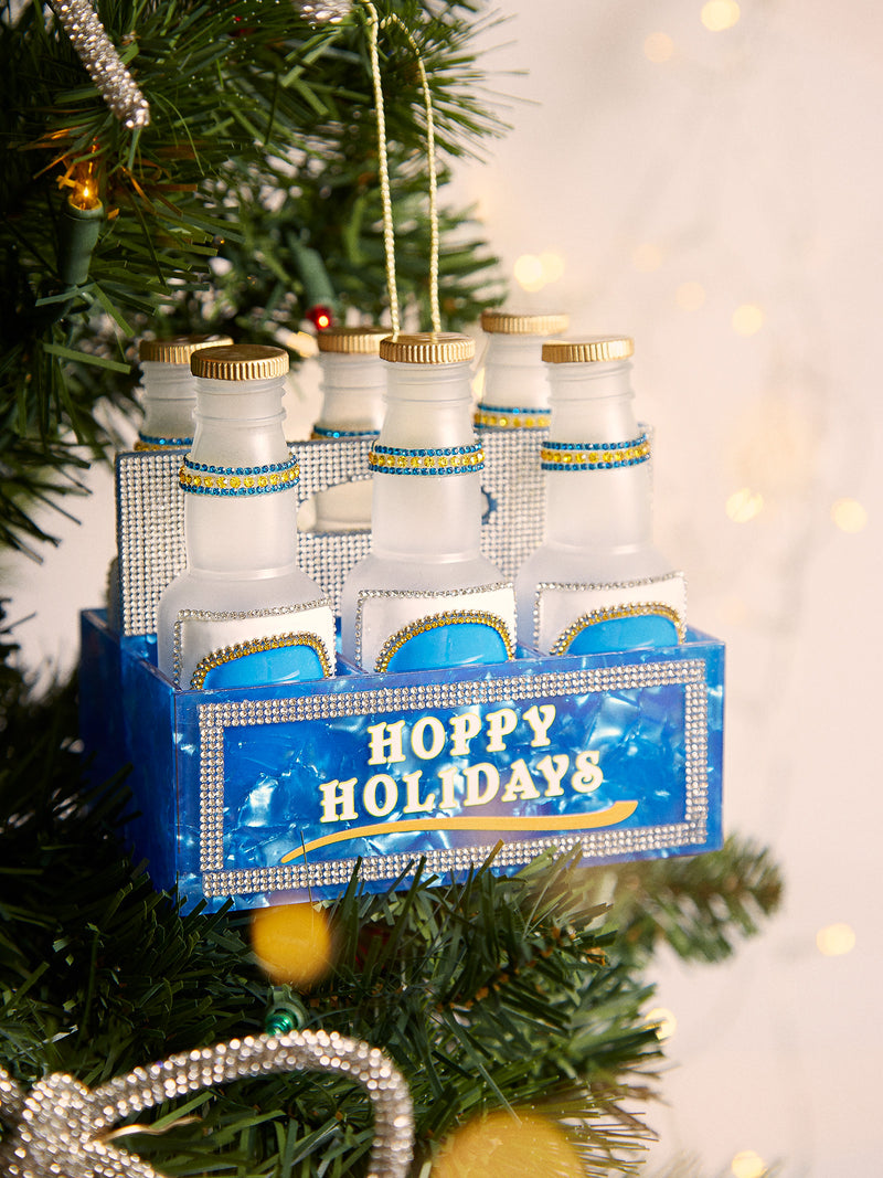 BaubleBar Most Wonderful Time for a Beer Ornament - Six pack Christmas ornament