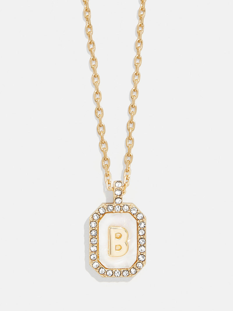 BaubleBar B - 
    Dog tag initial necklace
  
