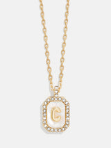BaubleBar C - Dog tag initial necklace