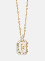 BaubleBar D - Dog tag initial necklace