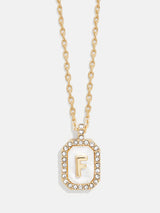BaubleBar F - Dog tag initial necklace