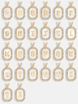 BaubleBar Gold & Mother of Pearl Initial Necklace - Mother Of Pearl - 
    Initial pendant necklace
  
