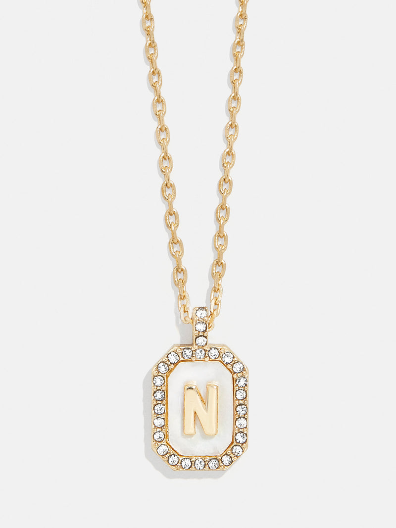BaubleBar N - 
    Dog tag initial necklace
  
