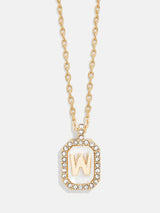 BaubleBar W - Dog tag initial necklace