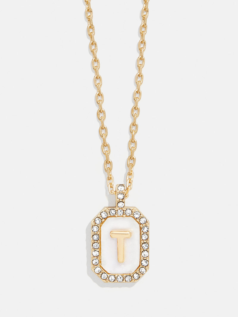 BaubleBar T - 
    Dog tag initial necklace
  
