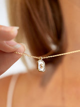 BaubleBar Gold & Mother of Pearl Initial Necklace - Mother Of Pearl - 
    Initial pendant necklace
  
