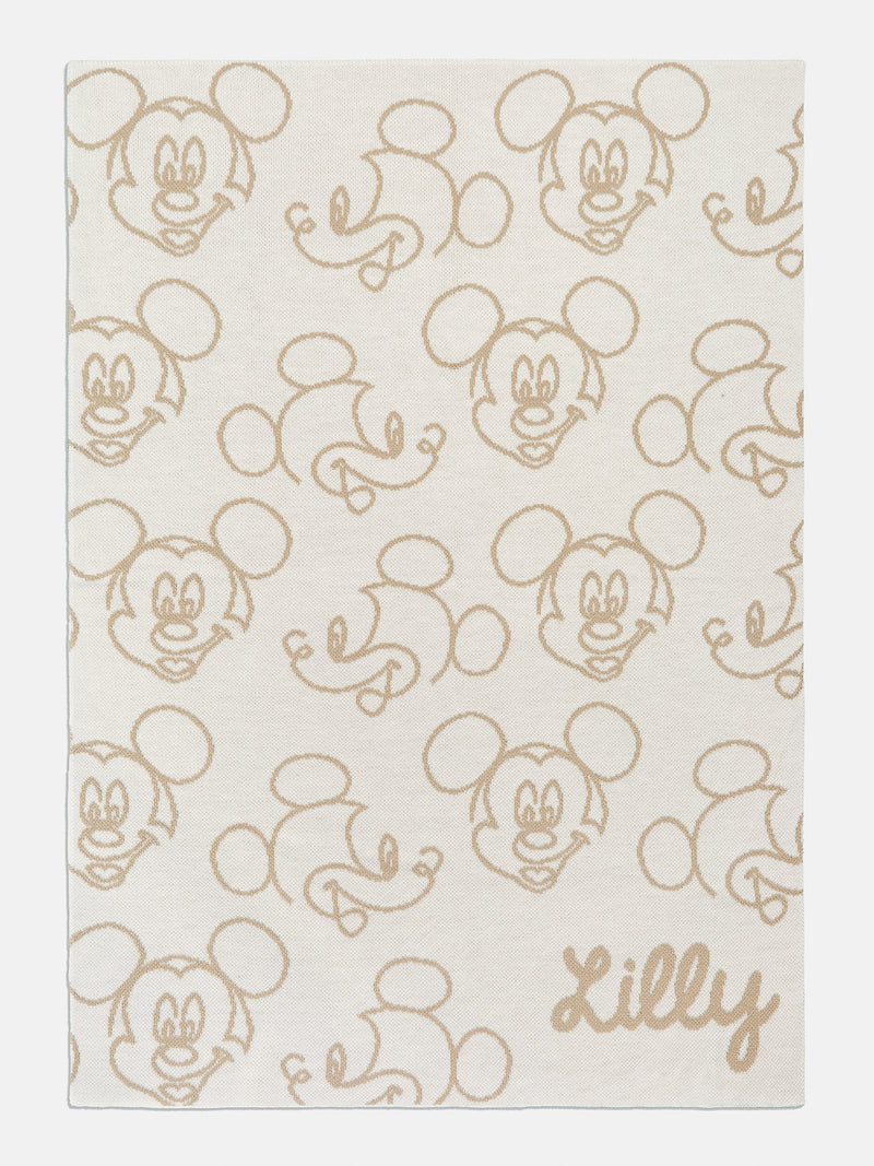 BaubleBar Mickey Mouse Disney Outline Custom Blanket - Natural / Beige - 
    Custom, machine washable blanket
  
