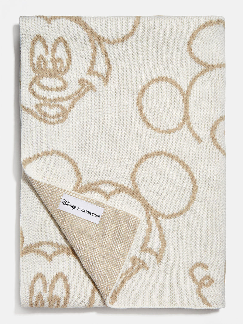 BaubleBar Mickey Mouse Disney Outline Custom Blanket - Natural / Beige - 
    Custom, machine washable blanket
  
