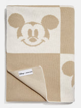 BaubleBar Mickey Mouse Disney Checkerboard Custom Blanket - Natural / Beige - 
    Custom, machine washable blanket
  
